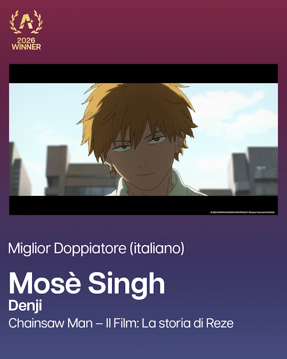Crunchyroll Anime Awards 2026 - miglior doppiatore italiano